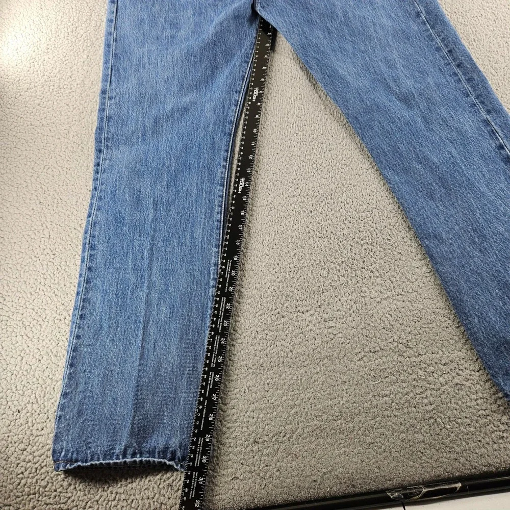 Levis 501 Jeans Mens 38x32 Blue Medium Wash Straight Leg Button Fly‎ Denim Jeans